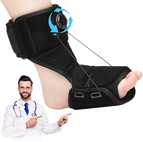 DERJLY Plantarfasziitis Nachtschiene, Das Neue Verstellbare Plantarfasziitis Klammer, Unterstützung bei Plattfüßen Fersen Knöche