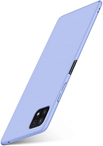 moex für Samsung Galaxy A22 5G Hülle Ultra Dünn, Schutzhülle mit erhöhtem Kameraschutz, Slim Cover Hardcase Backcover, Dünnste Handyhülle Minimalistisch Alpha Case, Pastell Flieder