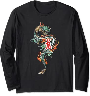 Colorful Dragon Long Sleeve T-Shirt