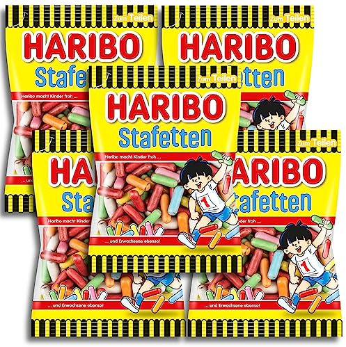 5 er Pack Haribo Stafetten 5 x 160 g Lakritz