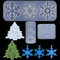 Treedix Schneeflocken-Silikonformen, Weihnachts-Epoxidharz-Formen, Weihnachtsbaum-Dekoration, Harzformen mit Aufklebern und 19 verschiedenen Eisformen, Weihnachtsbaumdekoration,