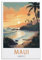 LNUYITR Hawaii Maui Vintage-Reiseposter, 20 x 30 cm, Leinwand-Kunst-Poster und Wandkunst, Bilddrucke, modernes Heim-Schlafzimmer, Dekor-Poster