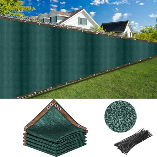 Fence Privacy Screening 1.5 x 15 m, Garden Fence Coverings Outdoor Windbreak Netting Garden Protective Screening with Cable Ties for Outdoor Plants Backyard Patio Privacy Wall (Green)