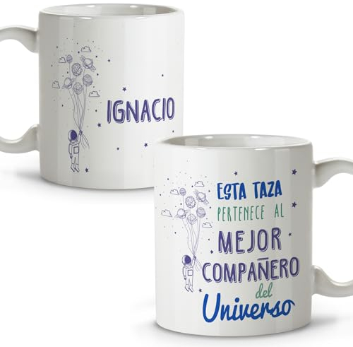 LolaPix Tazas originales para regalar. Taza personalizada. Tazas de cafe. Regalos compañeros de trabajo. Detalles compañeros de trabajo. Taza cerámica 330 ml.