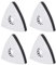 Plateau de ponçage triangulaire, plaque de ponçage pour outils multifonctions, ponceuse delta, plateau de ponçage professionnel, accessoire de plaque de ponçage Starlock pour bois, métal, plâtre, 80