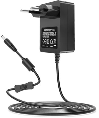 Adaptateur d’Alimentation 12V AC/DC 12Volt Compatible avec Hansong DC117-15 DC11715 Hollywood Chambre à Coucher Lumière Vanité Miroir de Maquillage Ampoules Cordon d’Alimentation DC