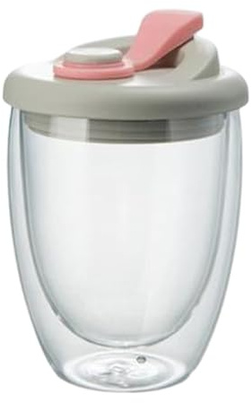 Doppelwandige Kaffeetasse Aus Glas, Isolierte Thermotasse, 350Ml Transparente Isolierte Espressotassen | Travel Coffee Mug Mit Deckel Für Kaffee, Tee, Fruchtsaft, Milch