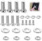 Juego de 24 tornillos universales para soporte de TV, tornillos de montaje de TV m4/m6/m8 para montaje de TV y monitor, pernos de soporte de TV de acero inoxidable con arandelas con cualquier soporte