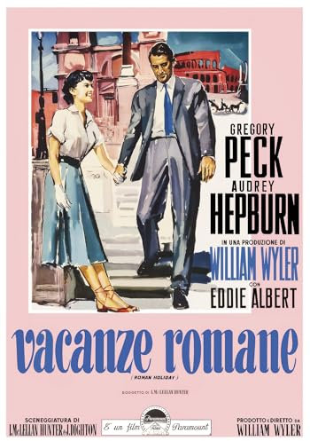 Close Up Roman Holidays Poster | Vacanze Romane - Ein Herz und eine Krone | italienisches Kinoplakat | Gregory Peck, Audrey Hepburn | 70 x 100 cm