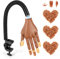 Magnetic Practice Hand for Acrylic Nails: Flexible Nail Practice Hand for Beginners - Realistic Nail Training Hand for Salons Home - Bendable Fake Hand with 300 pcs Nail