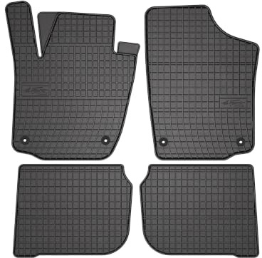 Wielganizator SolidPRO Gummimatten passend für Skoda Rapid (2013-2019) | Qualität: Premium - Genaue Passform, rutschfest 4-teilig Fußmatten- Schwarz