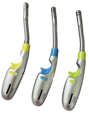 UniKlub Lot de 3 ALLUMES GAZ Flexibles Multicolore Briquet ÉLECTRONIQUE