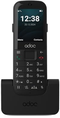ADOC K6 Telefono cellulare 4G gratuito per anziani con tasti grandi e Android 12. Telefono senza fili con scheda SIM. con HD Voice, Volte, VoWiFi, Bluetooth, Wi-Fi. Apparecchi acustici compatibili