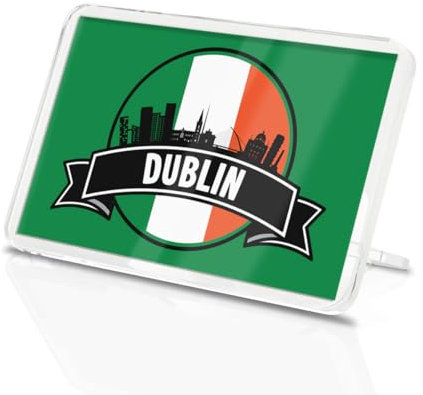 1 x Dublin Square Magnet - Republic of Ireland Flag City Travel Holiday Fridge Magnetic Travel Holiday Family Friend Women Men #83167