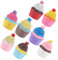 jojofuny 8Pcs Resin Simulated Cupcake Charms for DIY Crafts Cute Fridge Magnets Keychain Accessories Durable Miniature Decorations for Creative Projects and Home Decor
