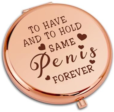 GiftGem Bride to Be Gifts, Bridal Shower Gifts for the Bride - Wedding Compact Makeup Mirror, Unique Engagement & Bachelorette Party Presents for Wife, Sister, Friend - Bridal Mirror