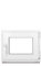 Framex Ventana de plástico blanco ancho x alto 60 x 50 cm (600 x 500 mm) 3 compartimentos (32 mm) basculante DIN derecho – Premium – Todos los tamaños
