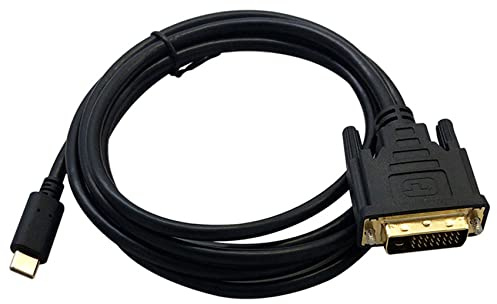 Glayent Câble USB Type C vers DVI Adaptateur USB Type C vers DVI 24+1 4K 30Hz (6FT/1.8M) pour 3 pour 2017/2016 Pro