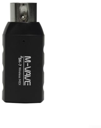Eawfgtuw Für 2,4 GHz Wireless für MIDI-Adapter für M-VAVE SK7, wiederaufladbar mit Typ-C, Übertragung mit geringer Latenz unter 3 ms, kompatibel mit Standard 5-polig für MIDI