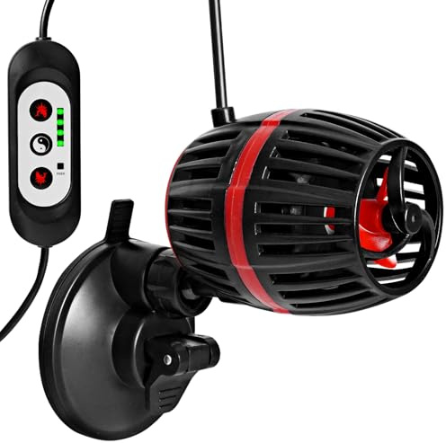 Pompe à Vagues, 4500-15000L/H, 8W/15W/20W/25W, Pompe Aquarium 360 ° Rotative, Wave Maker pour Aquarium 60~150cm Pompe de Circulation Pour l'eau Douce et Salée