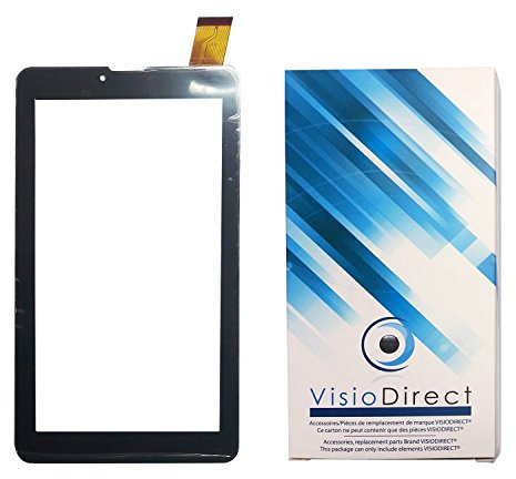 Visiodirect® Vitre ecran Tactile pour Polaroid MID3807 7 Tablette Noire