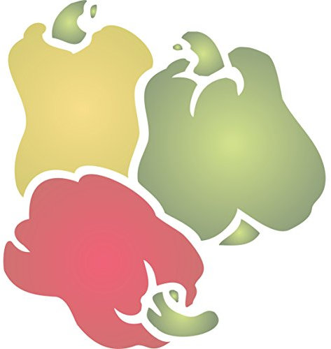 Pfeffer-Schablone – 11,5 x 12,5 cm – Wiederverwendbare Schablone für Obst und Gemüse