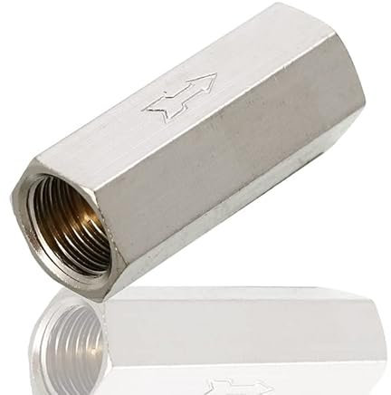 Valve anti-retour hexagonale en laiton pour eau, essence, diesel, huiles (lot de 1)