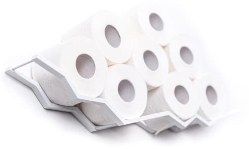 Toilettenpapierhalter holz wand toilettenpapier aufbewahrung wand Toilettenpapier Rollenhalter aus Holz toilettenpapieraufbewahrung Zickzack (weiß)