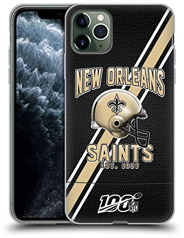 Head Case Designs Offizielle NFL Football Streifen New Orleans Saints Logo Art Gel Handyhülle Hülle [Militärischer Schutzgrad] Kompatibel mit Apple iPhone 11 Pro Max