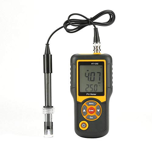 PH-Meter, HT-1202 PH-Meter Tester digitale di alta precisione con rilevatore di pH digitale 0~14PH