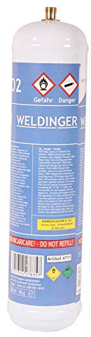WELDINGER Sauerstoff Einwegflasche M12x1re 110bar