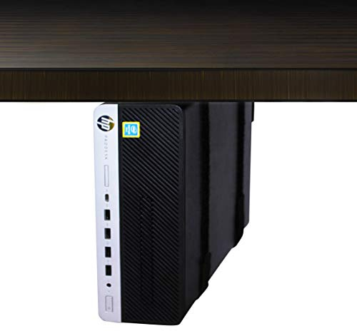 HumanCentric SFF supporto per PC sotto scrivania e staffa per montaggio a parete PC per tower desktop con fattore di forma ridotto, staffa per montaggio a parete UPS, supporto regolabile con cinghie