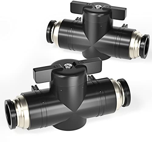 Tailonz Pneumatic BVU-3/8 OD Kugelhahn Luftstromregelventil Push to Connect Fitting (1 Stück)