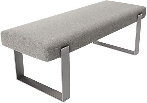 Vant Gepolstert Schlafzimmer Bett Bank - Wohnzimmer & Salon Ottomane - 158 kg Gewicht Kapazität (Weben Moondust Grau)