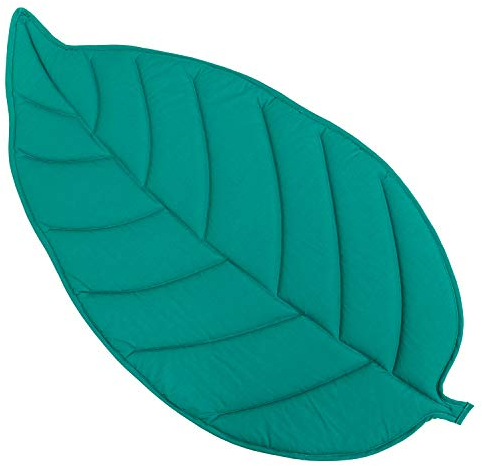 Amilian Krabbeldecke gepolstert Blätterteppich Matte Baumwolle Smaragd