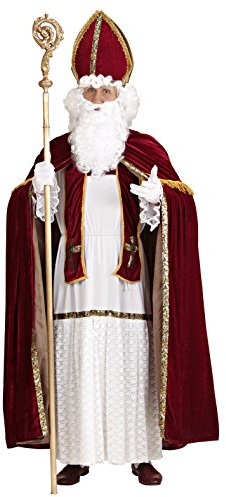 shoperama Saint Nicholas Nikolaus Kostüm für Herren Santa Claus Weihnachtsmann Erzbischof