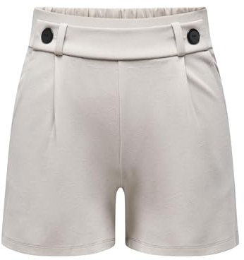 JDY Damen JDYGEGGO JRS NOOS Shorts, Chateau Gray/Detail:Black Button, XXL