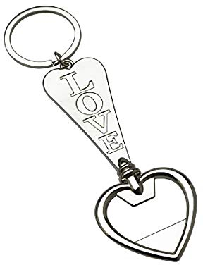 IKAAR Apribottiglie Cuore Birra Apribottiglie Portachiavi Apribottiglie Birra Portachiavi inciso con Lettera Amore