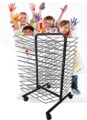 ZXFF Porte-sèche-Linge d'art Mobile, Rack De Séchage for Enfants for La Peinture, Très Approprié for Les Panneaux De Toile De L'Artiste, Papier, Impressions, Étuis De Séchage De Salle D'étude