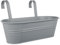BUTLERS Zinkeimer/Blumenkasten zum Hängen mit abnehmbaren Haltegriffen aus Metall 50 x 20 cm -ZINC- Hängende Blumentopf für den Außenbereich | Planztopf für Balkongeländer