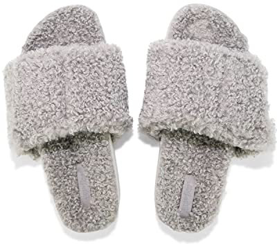 flip*flop Damen poolcurly Velcro Hausschuh, lt.Grey, 41 EU