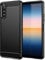 Topme Silikonhülle für Smartphone, Compatible with Sony Xperia 10 IV (6 Inches), [handyhülle im Gebürsteten Texturstil] - Schwarz