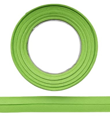 ME:NaMa Schrägband aus 100% Baumwolle - 10 m x 18 mm (gefalzt) - Hochwertiges Einfassband, Baumwollband, Schrägband - Ideal zum DIY-Nähen - In Belgien hergestellt, auf Einer Rolle (Hellgrün)