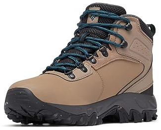 Columbia Newton Ridge WP Omni-Heat 2, Scarponi da trekking alta Uomo, Ash Brown/Night Wave , 41.5 EU