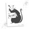 LaserCad Schablonen BANKSY Streetart (B054, You Lie Rat, DIN A2) Stencil für Graffiti, Airbrush, Kunst, Deko, zum Malen