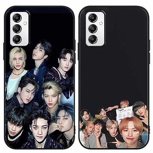 [2 Stück] Stray Kids Handyhülle für Samsung Galaxy A14 5G Hülle 6.8, Kpop Start für Mädchen Frauen Silikon TPU Stoßfest Case Design Muster Schutzhülle für Skz Fans für Samsung Galaxy A14 Hüllen,02