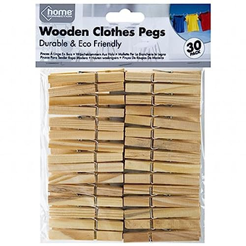 Ditzy Doll Wäscheklammern aus Holz, zum Aufhängen, lufttrocknend, einfache Handhabung, starke Wäscheleine, Gärten, 30 Stück