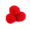 20 Stück 5cm Pompons Kunstfell Bommel Farbiger Fellknäuel mit Elastischer Schlaufe für DIY Basteln Weihnachtsdekoration Tischdekoration Geburtstagsdeko Kleideraccessoires,Rot
