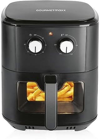 GOURMETmaxx Friggitrice ad aria calda da 6,2 l (1500 W), AirFryer con spegnimento automatico per risultati precisi, preparazione delicata senza olio, ideale per patatine fritte, ChickenWings o altri
