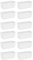 Acan Pack de 12 Jardineras Rectangular Blanca de plástico 10 x 24,7 x 13 cm, Maceta, macetero, Recipiente para Plantas y Flores, Uso Interior o Exterior, balcón, terraza, hogar